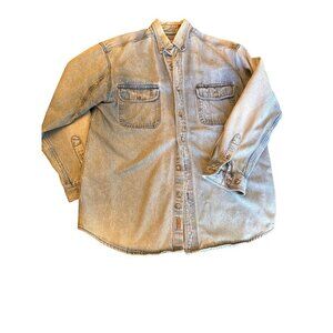 Schmidt Workwear Heavy Denim Chambray Shirt Shacket Size‎ Large
